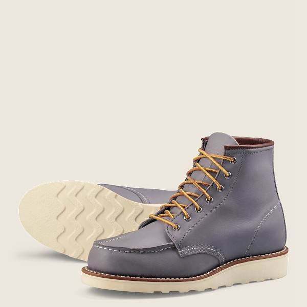 Red Wing Heritage Bot Bayan - 6-Inch Classic Moc – Short Boundary Deri - Gri - 84KLTXNDQ